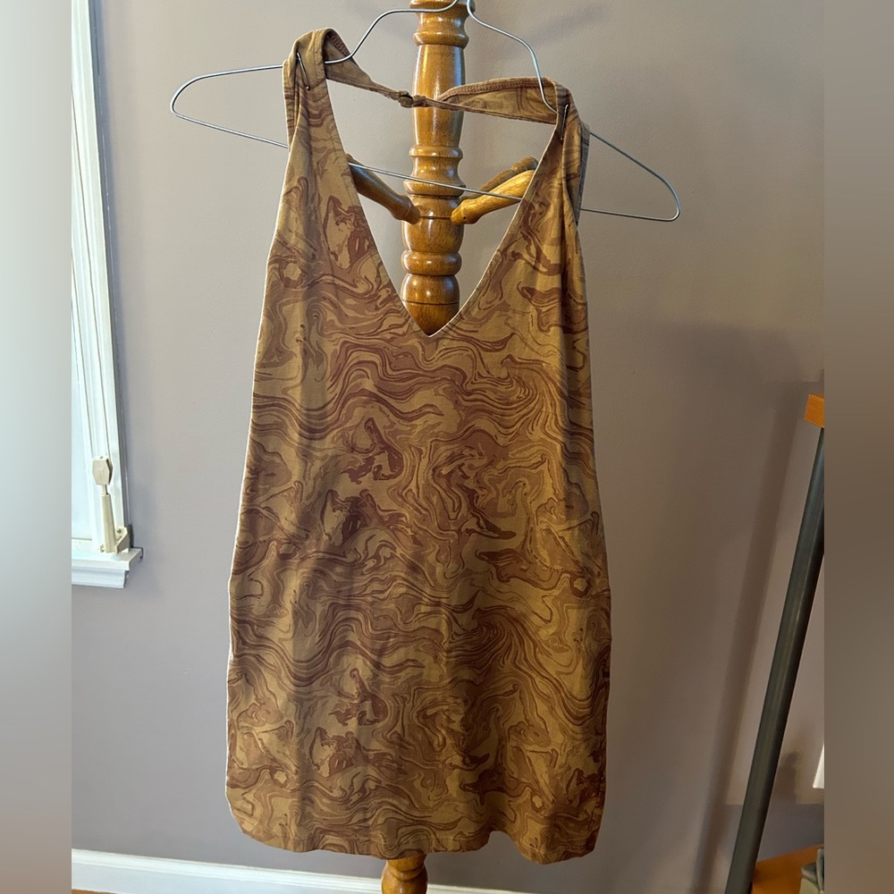 Motel by Urban Outfitters marbling brown dress - size M - NEW